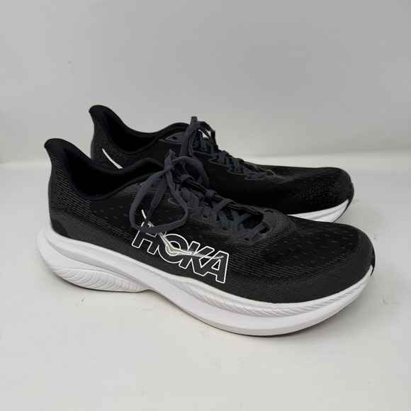 Hoka Mach 6 Mens 11.5 Black White Running Shoes Sneakers Athletic 1147790 BWHT - Picture 8 of 11